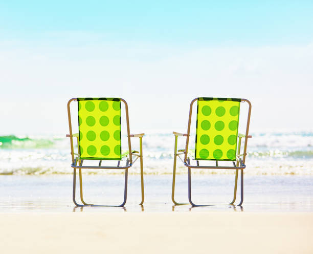 3D rendering illustration of a reclining chair with bungee cords