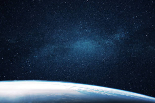 istock Beautiful blue planet Earth with a deep spacious starry space with stars 2119806181