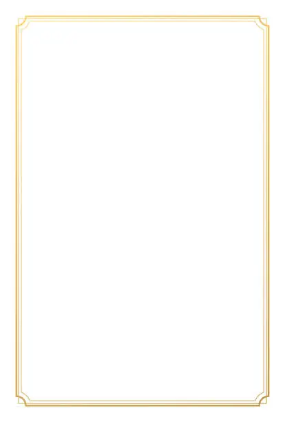 Vector illustration of Elegant frame with simple rounded corners. (Line width can be changed.)