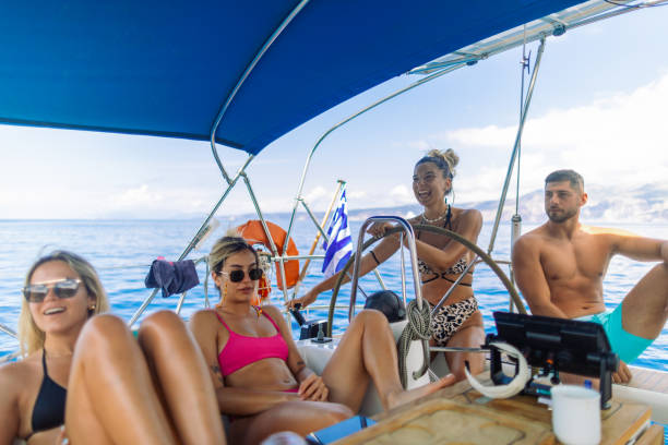 istock Group of young people spending some great time together on sailing vacation 2119827944