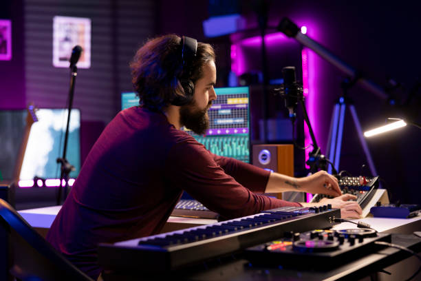 istock Musical producer working on artistic post production with editing 2119831179