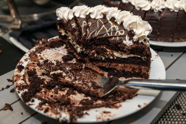 istock Chocolate cake served for dessert at an event 2119968473