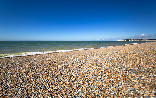 Panorama of the tropical sandy beach Malcapuya