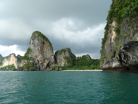 Near Krabi, a kayak trip in dramatic weather and awesome scenery . thailand vacaton
