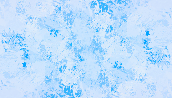 Abstract Distressed Textured Background - Watercolor Brush Strokes - Icy Blue