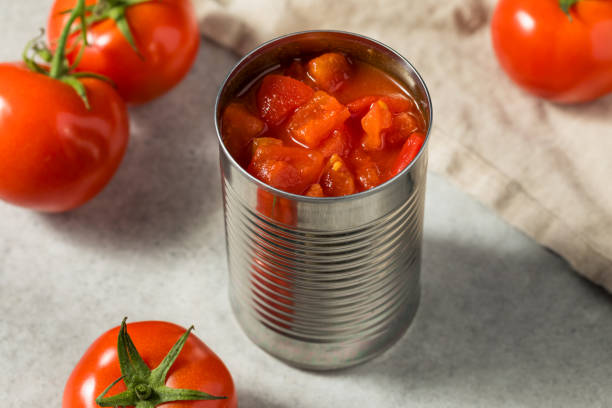 istock Raw Organic Diced Canned Tomatoes 2120173584