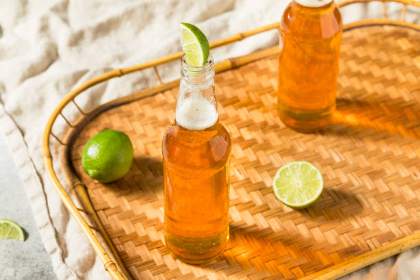 istock Refreshing Boozy Mexican Lager Beer with Lime 2120174663