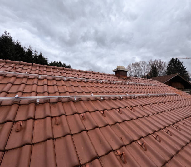 istock Preparing the roof for installing solar panels 2120182600