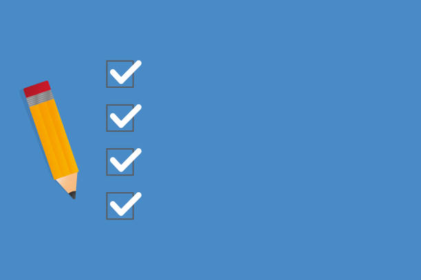 istock Check list and to do list with checkboxes, concept of survey, online quiz, completed things or done test, feedback. 2120210375
