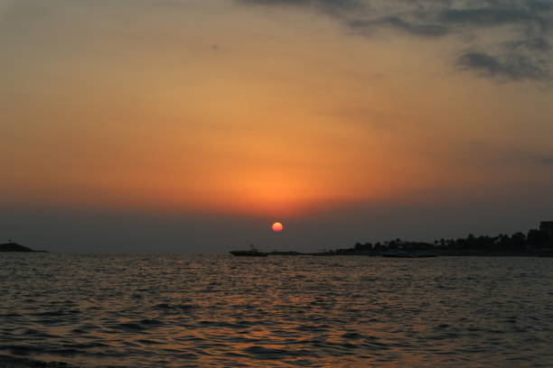 Sunset above the sea