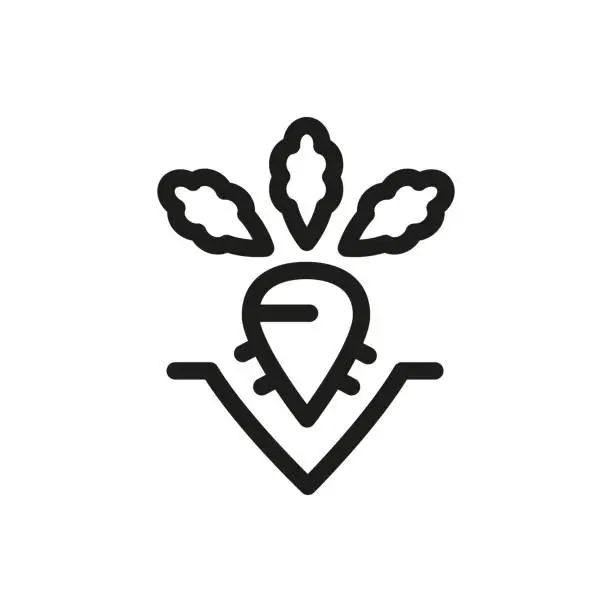 Vector illustration of Radish Icon