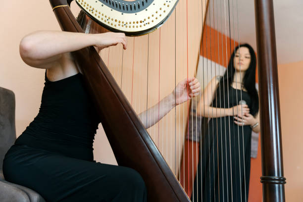 istock Harp and voice duo rehearsing their next concert 2120307864