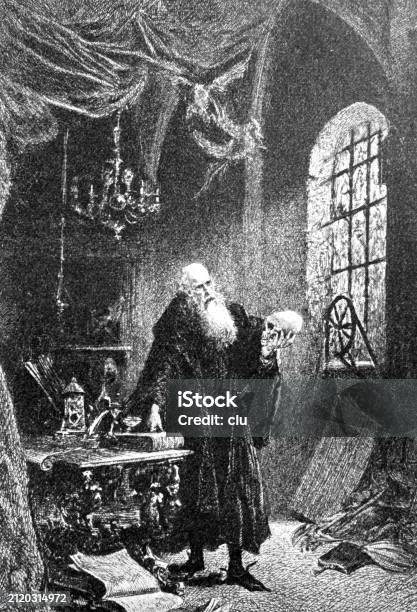 Faust Setting Ilustración de Faust In His Study y más Vectores Libres de Derechos de ...