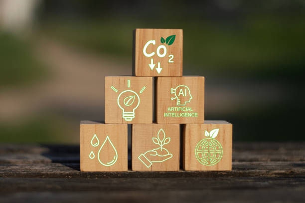 istock Sustainable development and business operations based on renewable energy CO2 Emission Reduction Concepts Green industries using renewable energy can limit global warming changes. 2120322333