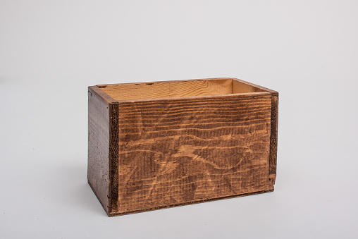 wooden box container