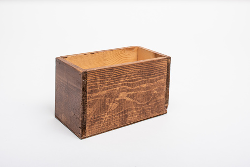 wooden box container