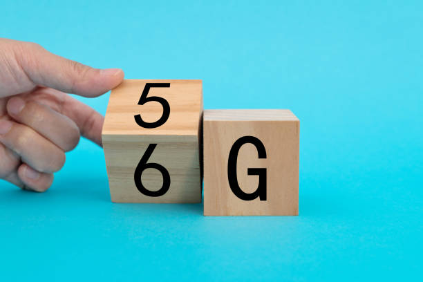 istock Wooden cubes with word 5G and 6G 2120329508