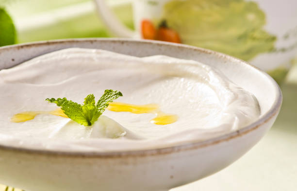 istock Dry curd bread on Arab food consumption scene 2120367697