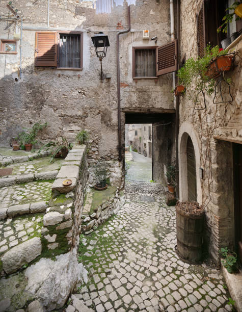 istock Rustic alley in Carpineto Romano, Lazio Italy 2120369304