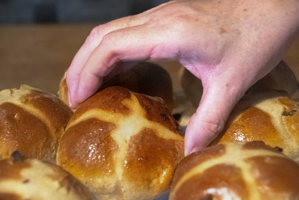 istock Hot cross buns  home  mage  traditionally 2120393469