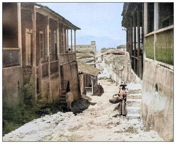 istock Antique black and white photograph: Santiago de Cuba 2120529966