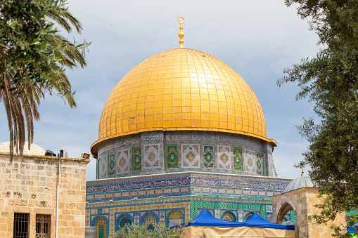 Close-up of the Dome of the Rock, Qubbat al-Sakhra.