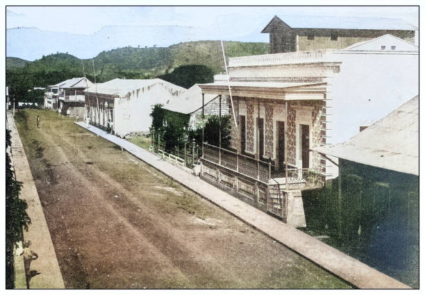 istock Antique black and white photograph: Yauco, Puerto Rico 2120571596