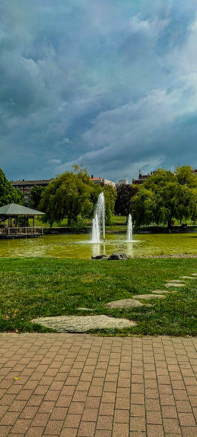 istock Fountain in Park Yamaguchi 2120587864