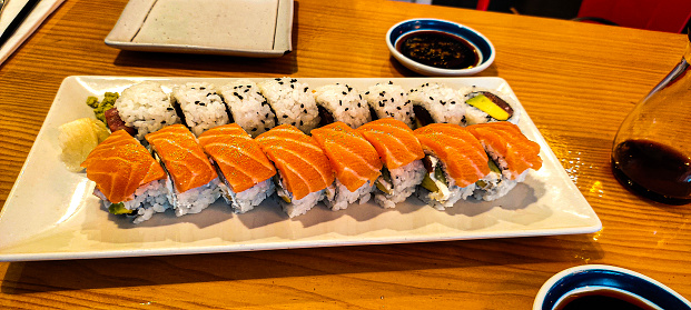 Image of some pieces of delicious sushi ready to eat