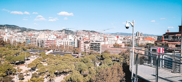 Aerial image of the park in Barcelona