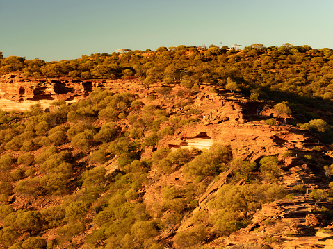 View of rugged hiking trails in Kalbarri National Park