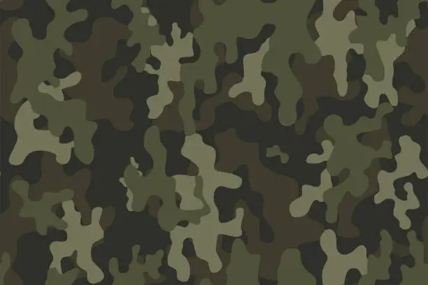 Vector illustration of Seamless camouflage texture skin pattern vector for military textile.