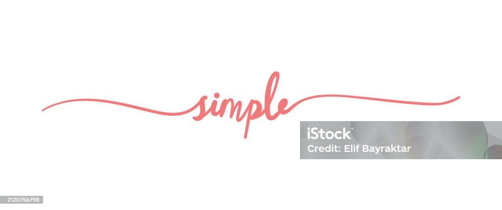 Simple Interest Lettering Simple Lettering Vector Isolated On White Background Stock Illustration ...