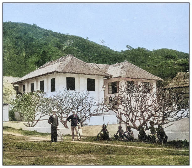 istock Antique black and white photograph: Corregidor, Manila Bay, Philippines 2120757083