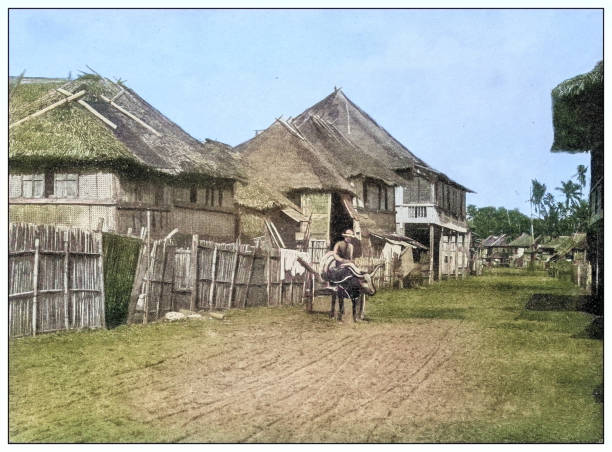 istock Antique black and white photograph: Cavite, Philippines 2120757315