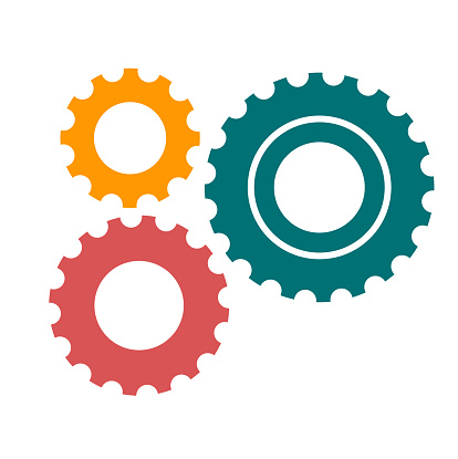 colorful three gears icon