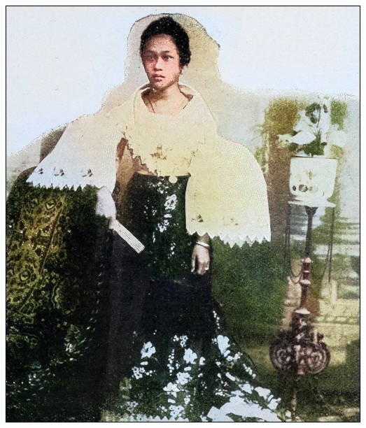 istock Antique black and white photograph: Tagalog Woman, Philippines 2120785889