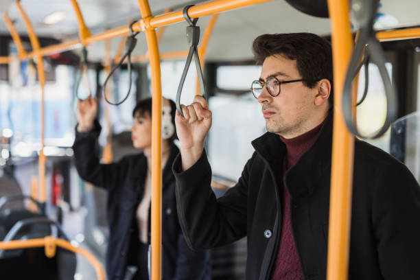 istock Student on a bus ride to university 2120793284