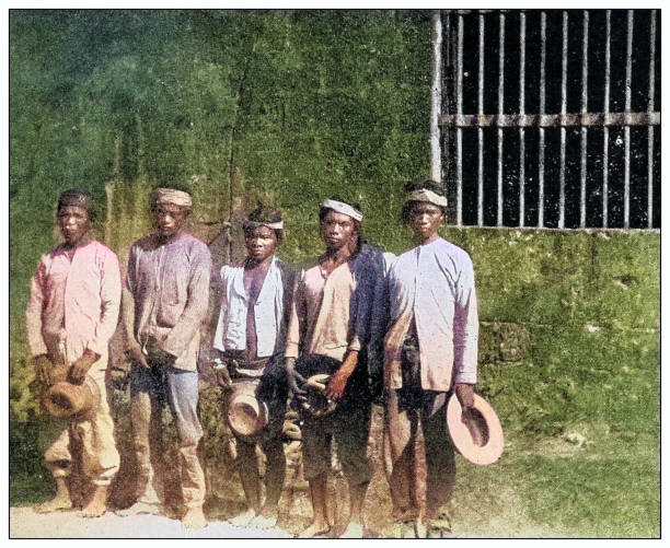 istock Antique black and white photograph: Filipino prisoners 2120845466