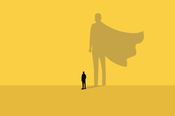 istock Businessman turned into or shadow a superhero. Concept of success, Leadership and teamwork 2120865848