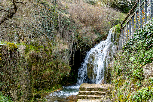 Waterfall in a beautiful spot in the countryside - Tobera Burgos - Spain