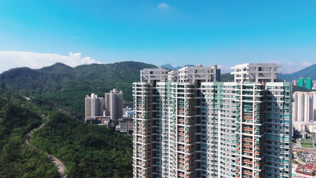 Private housing of Tseung Kwan O, Hong Kong from drone view