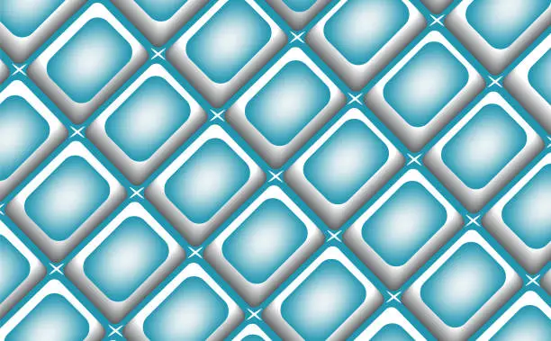 Vector illustration of blue abstract background with white squares