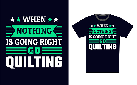 Quilting T Shirt Design Template Vector