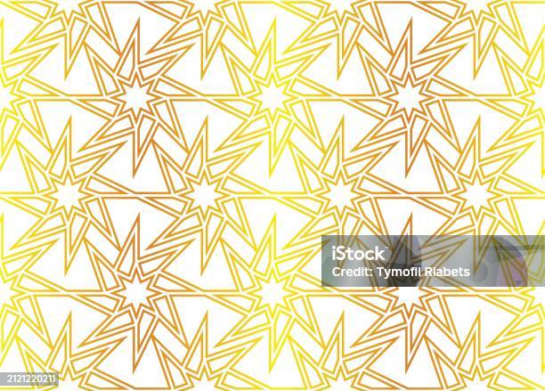 Arab Star Pattern Seamless Islamic Pattern Arabic Style Golden Star Pattern For Designer ...