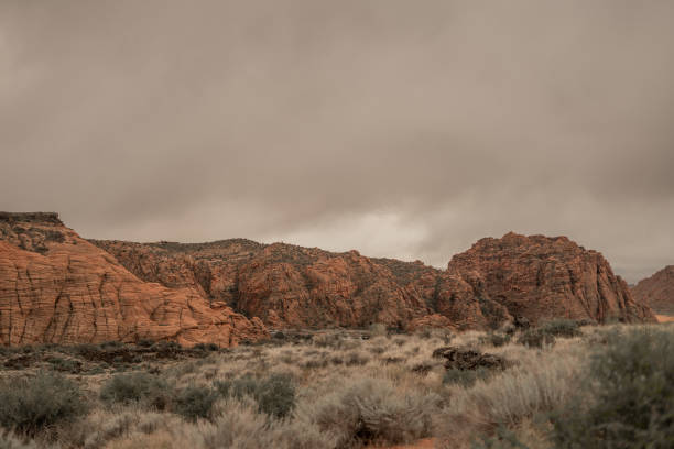 istock St. George Gloomy Cloudy Snow Canyon 2121245142