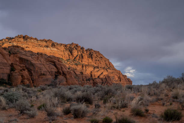 istock Sun on Snow Canyon Red Rocks 2121278588
