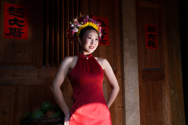 istock Asian woman with Chinese headband 2121281190