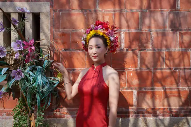 People dressed as women in Qianpu, Quanzhou, China