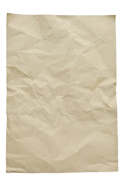 istock blank brown paper texture isolated on white background, old page for craft design 2121394143
